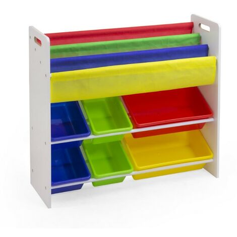 Scaffale Medium in Legno Porta Libri e Giocattoli