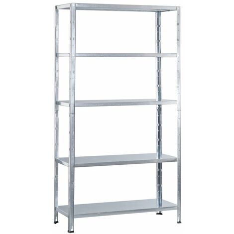 Scaffale metallico a incastro in kit L100xH188xP40