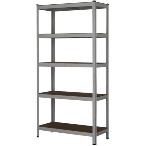 Scaffale Metallo Bianco 5 Ripiani - 120x40x180 cm