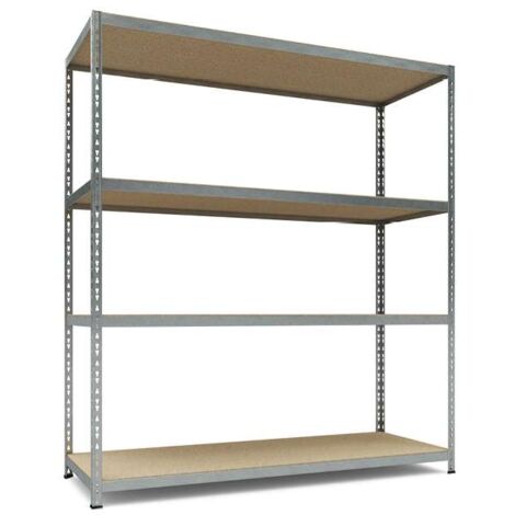 Scaffale Metallo e Legno - 4 Ripiani - 180x160x60 cm