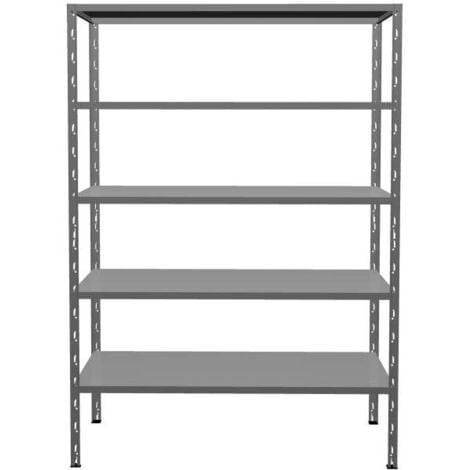 Scaffale Metallo Grigio 5 Ripiani - 100x40x198 cm