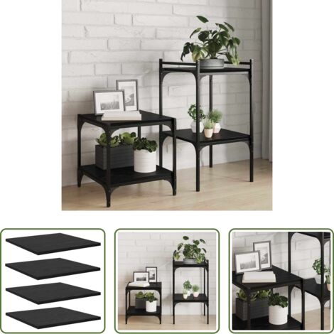 Scaffale moderno - Scaffale 4 pcs Nero 40 x 40 x 1,5 cm Legno multistrato