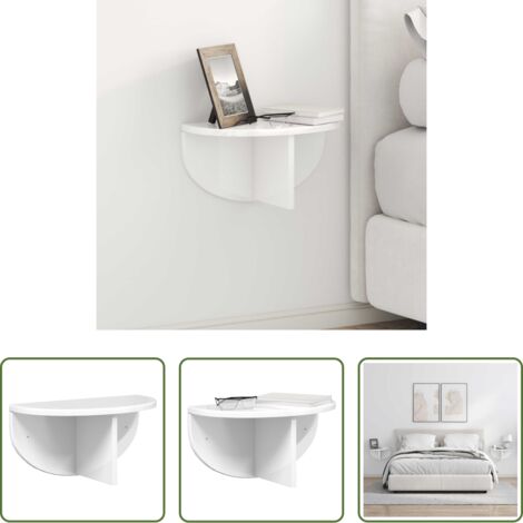 Scaffale moderno -  Scaffale da parete Bianco Lucido 38 x 19 x 19 cm