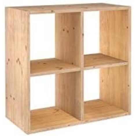 Scaffale modulare con 2 x 2 cubi in pino massiccio dinamico astigarraga
