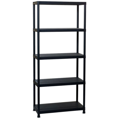 Scaffale Multiuso 5 Ripiani In Plastica 71x35x180cm