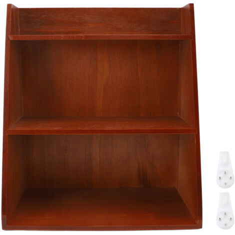 Scaffale organizer da ufficio vintage in legno a più ripiani per profumi e cosmetici