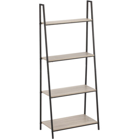 SCAFFALE ORGANIZER IN METALLO E LEGNO cm 60 x 35 x H 148 - 4 ripiani  - BricoGo