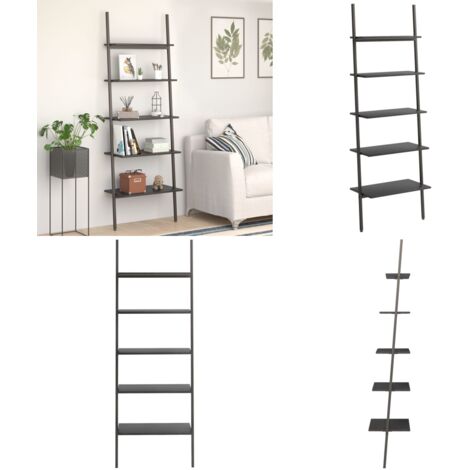 Scaffale Pendente a 5 Livelli Nero 64x34x185,5 cm - Scaffale pendente - Scaffale per libri