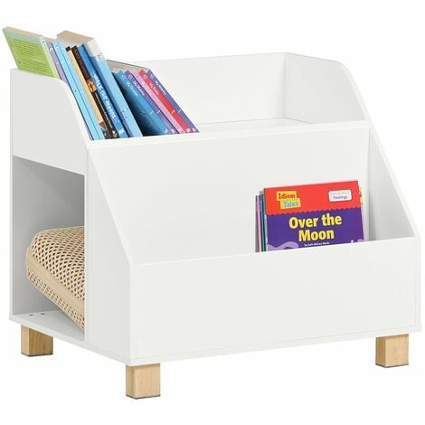 Scaffale Libreria per Bambini con 6 Scomparti 3 Ripiani Organizer Ferro 4  Ruote