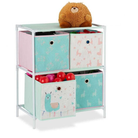 Scaffale per bambini lama con cassetti