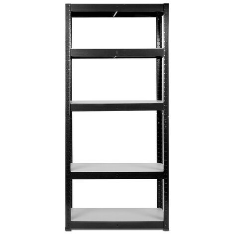 Relaxdays Scaffale in Metallo, con Ripiani, Dispensa per Cucina &  Ripostiglio, Universale, HLP 124,5x58x34, Nero