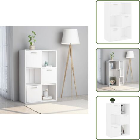 Scaffale per casa - vidaXL Armadietto Bianco 60x29,5x90 cm in Legno Ingegnerizzato - Armadio per soggiorno