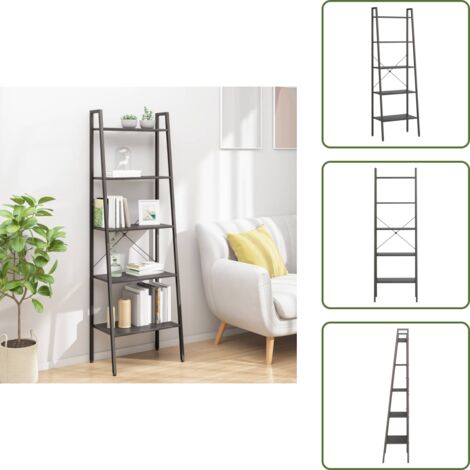 Scaffale per casa - vidaXL Scaffale Autoportante con 5 Ripiani Nero 56x35x174 cm - Scaffale per ufficio