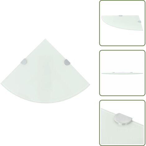 Scaffale per Cucina - vidaXL Scaffale Angolare con Supporto in Cristallo Vetro Chiaro 25x25 cm - Scaffale per Bagno