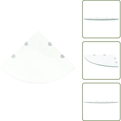 Scaffale per cucina - vidaXL Scaffali Angolari 2 pz Supporti Cromati e Vetro Chiaro 45x45 cm - Scaffale per bagno