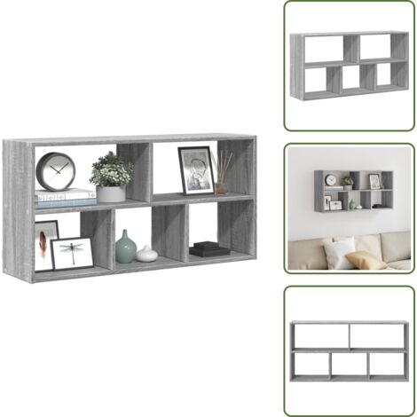 Scaffale per interni - vidaXL Scaffale a Muro Grigio Sonoma 100x25x50 cm in Legno Multistrato - Scaffale per parete