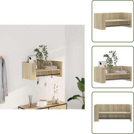 Scaffale per interni - vidaXL Scaffale Parete Rovere Sonoma 70,5x35x30,5 cm Legno Multistrato - Scaffale per parete