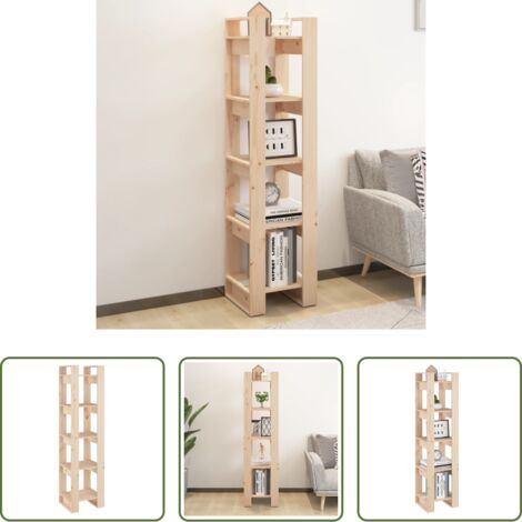 Scaffale per libri -  Libreria/Divisorio 41x35x160 cm in Legno Massello di Pino