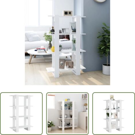 Scaffale per libri -  Libreria/Divisorio Bianco 80x30x123,5 cm