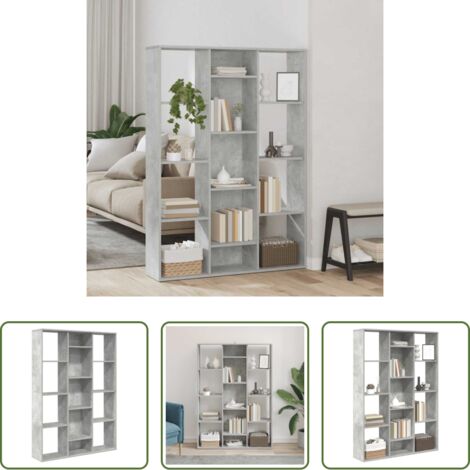 Scaffale per libri -  Libreria/Divisorio Grigio Cemento 100x24x140 cm in Multistrato
