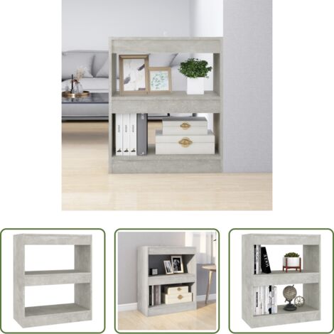 Scaffale per libri -  Libreria/Divisorio Grigio Cemento 60x30x72 cm