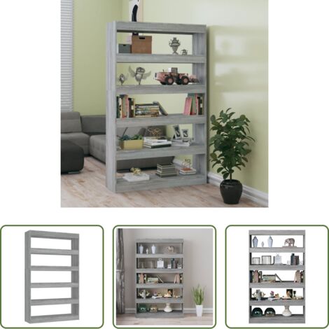 Scaffale per libri -  Libreria/Divisorio Grigio Sonoma 100x30x166 cm