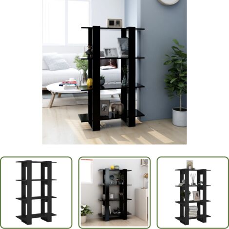 Scaffale per libri - Libreria/Divisorio Nero 80x30x123,5 cm
