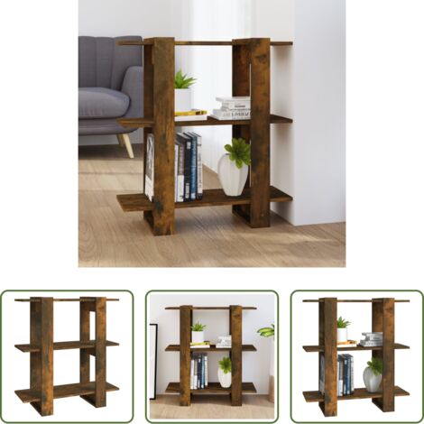 Scaffale per libri -  Libreria/Divisorio Rovere Fumo 80x30x87 cm