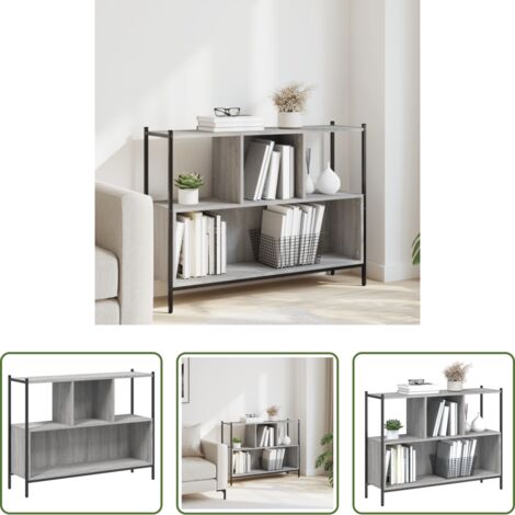 Scaffale per libri -  Libreria Grigio Sonoma 102x28x77,5 cm in Legno Multistrato