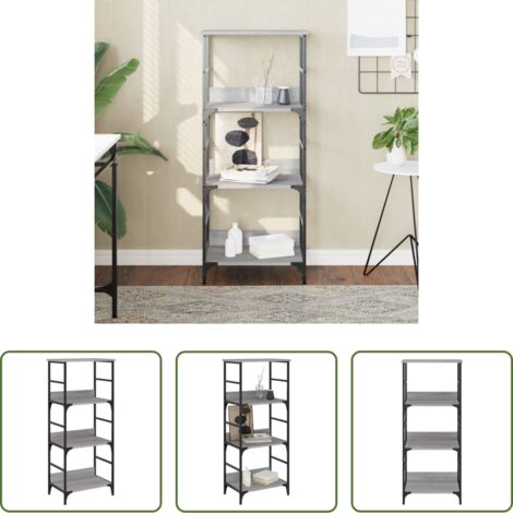 Scaffale per libri -  Libreria Grigio Sonoma 50x33x117,5 cm in Legno Multistrato