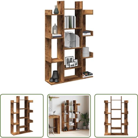 Scaffale per libri -  Libreria Legno Antico 86x25,5x140 cm in Legno Multistrato