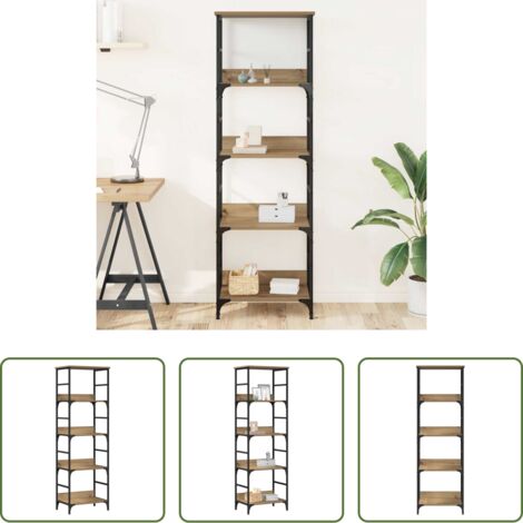 Scaffale per libri -  Libreria Rovere Artigianale 50x33x153 cm in Truciolato