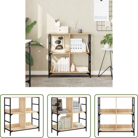 Scaffale per libri -  Libreria Rovere Sonoma 78,5x33x82 cm in Legno Multistrato