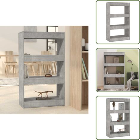 Scaffale per libri - vidaXL Libreria/Divisorio Grigio Cemento 60x30x103 cm in Truciolato - Armadio per libri