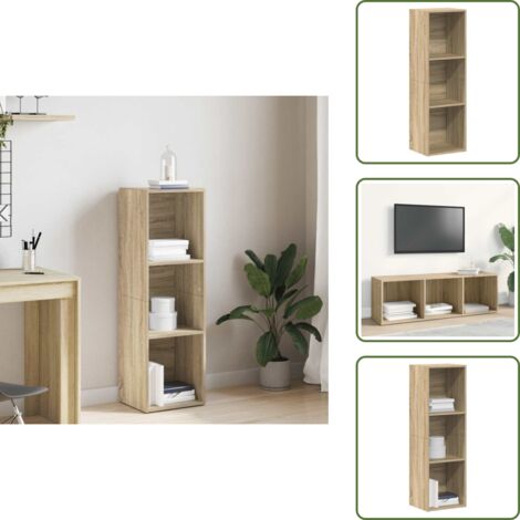 Scaffale per libri - vidaXL Libreria/Mobile TV Rovere Sonoma 36x30x114 cm Legno Multistrato - Mobile in legno multistrato
