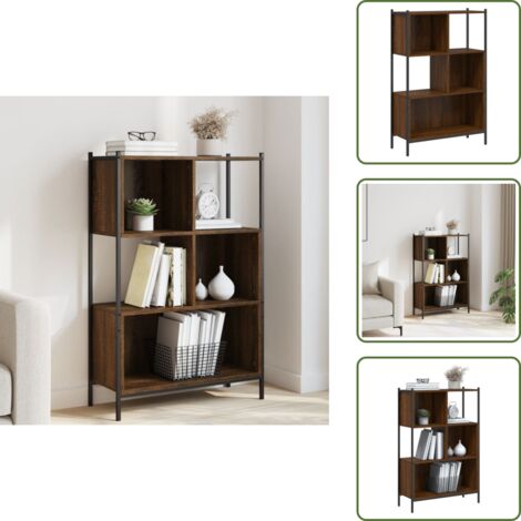 Scaffale per libri - vidaXL Libreria Rovere Marrone 72x28x109 cm in Legno Multistrato - Libreria per casa