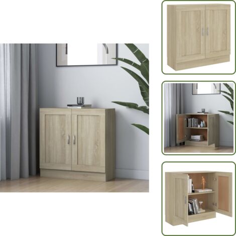 Scaffale per libri - vidaXL Libreria Rovere Sonoma 82,5x30,5x80 cm in Legno Multistrato - Libreria decorativa