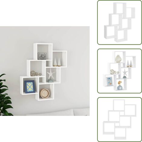 Scaffale per libri - vidaXL Scaffale a Parete Bianco 90x16x78 cm in Multistrato - Scaffale per oggetti