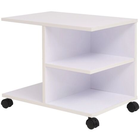 Scaffale per mobili scaffale per mobili di design su ruote 50 cm bianco 2702037/2