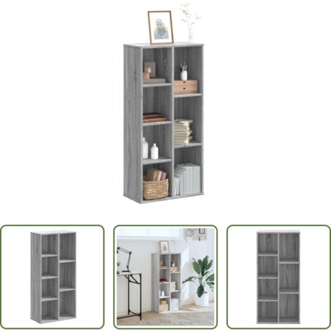 Scaffale per oggetti -  Libreria Grigio Sonoma 50x25x105 cm in Legno Multistrato