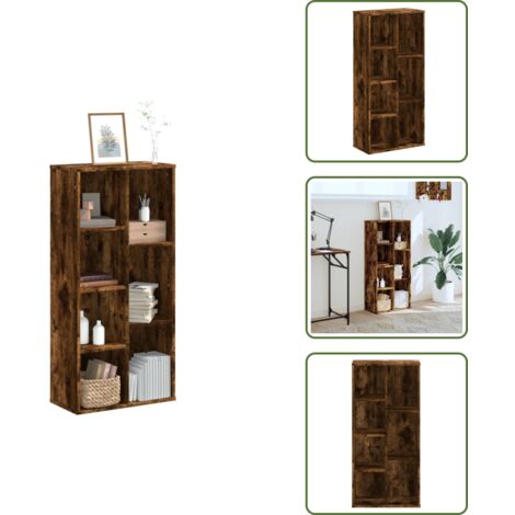 Scaffale per oggetti - vidaXL Libreria Rovere Fumo 50x25x105 cm in Legno Multistrato - Libreria per collezioni