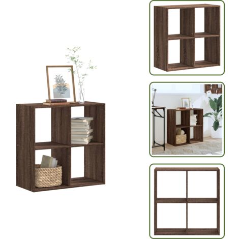 Scaffale per oggetti - vidaXL Libreria Rovere Marrone 68,5x32x68,5 cm in Legno Multistrato - Libreria per collezioni