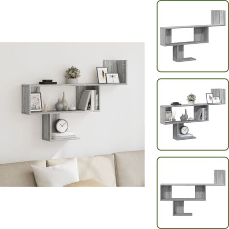 Scaffale per parete - vidaXL Scaffale a Muro Grigio Sonoma 100x15x70 cm in Truciolato - Scaffale per riporre oggetti