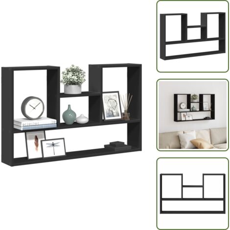 Scaffale per riporre oggetti - vidaXL Scaffale a Parete Nero 99x15x60 cm in Truciolato - Scaffale per casa