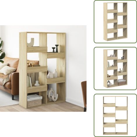 Scaffale per ufficio - vidaXL Divisorio Rovere Sonoma 100x33x155,5 cm in Truciolato - Scaffale decorativo