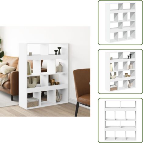 Scaffale per ufficio - vidaXL Divisorio Stanza Bianco 100x33x125,5 cm in Truciolato - Scaffale per casa