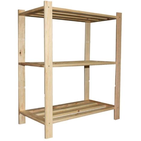 SCAFFALE PINO GREZZO 3R H94 L70 P30