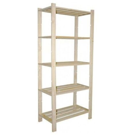 SCAFFALE PINO GREZZO 5R H170 L75 P40