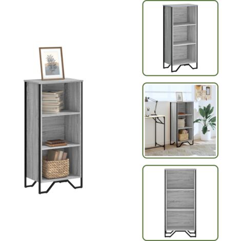 Scaffale porta libri - vidaXL Libreria Grigio Sonoma 50x31x106 cm in Legno Multistrato - Libreria con scomparti