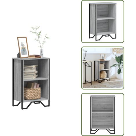Scaffale porta libri - vidaXL Libreria Grigio Sonoma 50x31x74,5 cm in Legno Multistrato - Libreria con scomparti